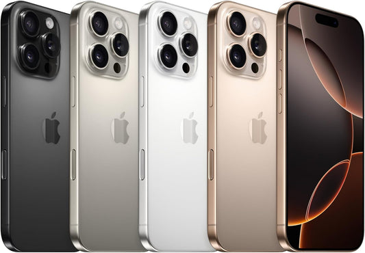 Refurbished Apple Smartphone iPhone 16 Pro Max 64GB Natural Titanium A - Grade iPhone 16 Pro Max Black Sim Free, 12 Months Warranty | Refurb Xpress - RefurbXpress UK